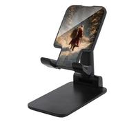 Jubonexis Santa Claus Walking The Snow Forest Soporte para teléfono celular, plegable, ajustable, para escritorio