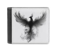 Jubonexis Silhouette of A Phoenix - Cartera plegable de piel sintética suave, monedero, funda para tarjetas de crédito, tarjetero duradero, billetera delgada para hombres y mujeres, almacenamiento de