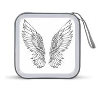Jubonexis Simple Outline of Angel Wings - Estuche portátil para CD y DVD, para coche, hogar, viajes