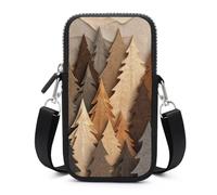 Jubonexis Simple Pine Trees And Mountain Shapes - Bolsa cruzada para teléfono móvil, con correa ajustable, color negro