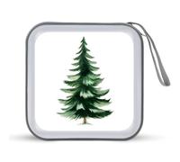 Jubonexis Simple Watercolor Evergreen Tree - Estuche de almacenamiento portátil para CD y DVD, para coche, hogar, viajes