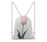 Jubonexis Slender Dusty Blush Pink Tulip - Mochila de lona con cordón, ligera, deportiva, gimnasio, para hombres y mujeres