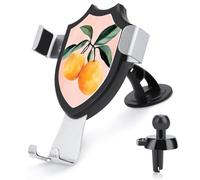 Jubonexis Soporte de teléfono de coche con diseño de acuarela de frutas naranjas, base de clip triangular, soporte para teléfono celular, accesorios automotrices para teléfonos inteligentes de 4 a 6