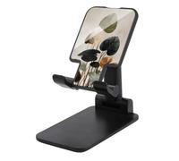 Jubonexis Soporte minimalista para teléfono celular, diseño de plantas japonesas con hojas grandes, plegable, ajustable, para escritorio