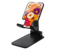 Jubonexis Soporte para teléfono celular, plegable, ajustable, con flores y flores retro para escritorio