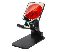 Jubonexis Soporte para teléfono celular, plegable, ajustable, diseño de flores rojas suecas, para escritorio