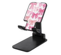 Jubonexis Soporte para teléfono celular, plegable, ajustable, diseño de lazos con volantes, color rosa acuarela