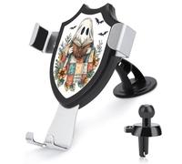 Jubonexis Soporte para teléfono de coche con diseño de flores silvestres, diseño de fantasma, base de clip triangular, soporte de ventilación de aire, accesorios automotrices para teléfonos