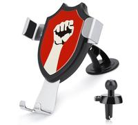 Jubonexis Soporte para teléfono de coche con forma de puño elevado en un color rojo, base de clip triangular, soporte para teléfono celular, accesorios automotrices para teléfonos inteligentes de 4 a