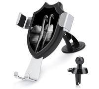 Jubonexis Soporte para teléfono de coche, diseño de cisne blanco y negro, base de clip triangular, soporte para teléfono celular, accesorios automotrices para teléfonos inteligentes de 4 a 6 pulgadas