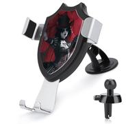 Jubonexis Soporte para teléfono de coche, diseño de niña gótica, con globos rojos, soporte triangular para rejilla de ventilación, accesorios automotrices para teléfonos inteligentes de 4 a 6 pulgadas