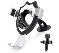 Jubonexis Soporte para teléfono de coche, diseño de olas de surf en blanco con diseño de océano, soporte triangular para rejilla de ventilación, accesorios automotrices para teléfonos inteligentes de