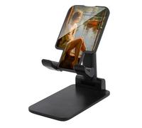 Jubonexis Soporte para teléfono móvil plegable y ajustable para escritorio de mujer joven sentada junto a una ventana