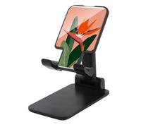 Jubonexis Soporte plegable ajustable para teléfono celular, diseño de pájaro del paraíso con pétalos de naranja para escritorio