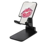 Jubonexis Soporte plegable ajustable para teléfono móvil con estampado de un solo beso con patrón de San Valentín para escritorio