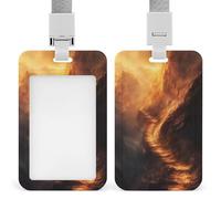 Jubonexis Soporte retráctil para tarjetas de identificación de camino de montaña estrecha, protector de tarjetas, placa de nombre, etiqueta de nombre para trabajo, oficina, médico, enfermera