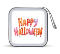 Jubonexis Spooky Creepy Bubble Happy Halloween - Estuche de almacenamiento portátil para CD, DVD, coche, hogar, viajes