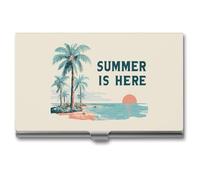 Jubonexis Summer is HERE - Tarjetero delgado de metal para tarjetas de visita para mujeres y hombres