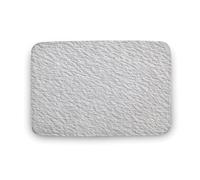 Jubonexis Tapete blanco con textura de papel prensado en frío para puerta de baño, tapete de terciopelo coral extrasuave, rápida absorción de agua, antideslizante, cómodo, tapete de baño de 15.7 x