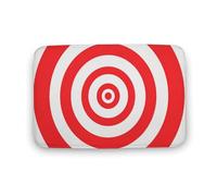 Jubonexis Tapete de baño con fondo en espiral rojo y blanco, tapete de terciopelo coral extra suave, absorción rápida de agua, antideslizante, cómodo, tapete de baño de 15.7 x 23.6 pulgadas