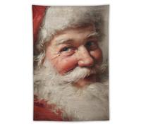 Jubonexis Tapiz estético de poliéster con cara de Papá Noel sonriente, para colgar en la pared, dormitorio, sala de estar, dormitorio, 40 x 60 pulgadas