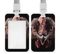 Jubonexis The Chicken Head - Soporte retráctil para tarjetas de identificación, protector de tarjetas, etiqueta de nombre para trabajo, oficina, médico, enfermera