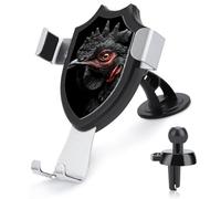 Jubonexis The Chicken - Soporte para teléfono de coche, diseño de plumas negras, base de clip triangular, soporte para teléfono celular, accesorios automotrices para teléfonos inteligentes de 4 a 6