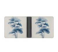 Jubonexis The Palm Tree - Cartera plegable de piel sintética suave, color azul índigo, monedero, funda para tarjetas de crédito, tarjetero duradero, billetera delgada para hombres y mujeres