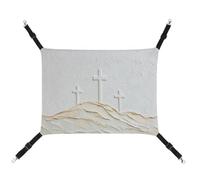 Jubonexis Three Crosses on The Hill - Hamaca transpirable para mascotas con correas ajustables reversibles para gatos y perros