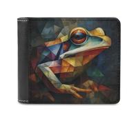 Jubonexis Toad in Abstract - Cartera plegable de piel sintética suave, monedero, funda para tarjetas de crédito, tarjetero duradero, billetera delgada para hombres y mujeres, almacenamiento de dinero