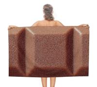 Jubonexis Toalla de playa con textura de barra de chocolate, microfibra sin arena, toallas de ducha grandes, multiusos, absorbente, para baño, piscina, 130 x 80 cm