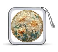 Jubonexis Vitral de crisantemos para CD, DVD, portátil, para coche, casa, viajes