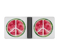 Jubonexis Watercolor The Watermelon Peace - Cartera plegable de piel sintética suave, monedero, funda para tarjetas de crédito, tarjetero duradero, billetera delgada para hombres y mujeres