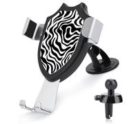 Jubonexis Zebra Stripes - Soporte para teléfono de coche, diseño de triángulo, base de clip triangular, soporte para teléfono celular, accesorios automotrices para teléfonos inteligentes de 4 a 6