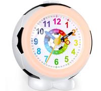 Juboos Despertador Infantil para Escolarización, Analógico, Sin Tictac, con Base Antideslizante, Tiempo De Aprendizaje De 12/24 Horas, En Elegante Caja De Regalo, Adecuado para Regalar