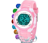 Juboos Reloj Digital Deportivo para Niños,7 Colores con Luz led,Resistente al Agua, con Alarma,Cronómetro,Reloj de Pulsera para Niños y Niñas de 5 a 18 Años