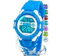 Juboos Reloj Digital Deportivo para Niños,7 Colores con Luz led,Resistente al Agua, con Alarma,Cronómetro,Reloj de Pulsera para Niños y Niñas de 5 a 18 Años
