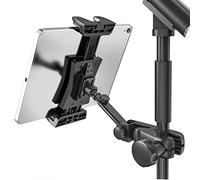 Jubor Soporte de Micrófono para Tableta, Soporte Micrófono iPad 360° Ajustable, Pie de Tablet Micro para iPad, Pro, Mini, Air 4,7-12,9" Tabletas Teléfono
