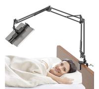 JUBORUI Soporte de Tablet para Cama, Soporte Tablet Cama con Tres Secciones de Brazo Metálico Resistente, Soporte iPad Mesa Rotación de 360 Grados para iPad/Pro/Air/Mini,Smartphones y Tablets 4.7-12.9