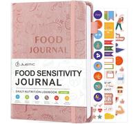 JUBTIC Diario de sensibilidad alimentaria, diario de alimentos para mujeres para pérdida de peso, diario de alimentos y registro de síntomas para IB, alergias, intolerancia, mapa de alimentos bajo