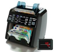 Jubula MV-550 - Contador de dinero para billetes mixtos y detector de billetes falsos | UV/MG/IR/DD / 2CIS, etc. | Precisa | EUR USD GBP SEK CHF, etc. | Contador de billetes | Contador de dinero