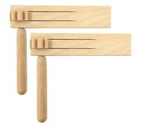 JUCHRZEY 2 piezas de madera de trinquete de sonido de castañuela instrumento musical giratorio de trinquete de sonido de juguete para actividades de fiesta de juegos