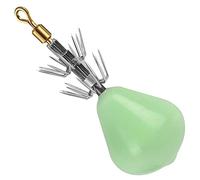 JUCHRZEY Anzuelos Luminosos para Calamar, señuelos giratorios Que Brillan en la Oscuridad, anzuelos de Pesca Fluorescentes para Pesca en Agua Salada y Agua Dulce