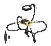 JUCHRZEY banco de trabajo de reparación de soldadura 5 brazos flexibles soporte de soldadura abrazadera ajustable para reparación electrónica/soldadura/bricolaje