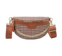 JUCHRZEY, Bolso Cruzado a la Moda para Mujer, Bolso de Cuero PU para el Pecho, Bolso Bandolera Informal, Correa Ajustable con Cadena, Bolso de Hombro Individual