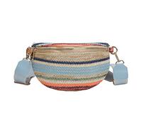 JUCHRZEY-Bolso Cruzado a Rayas de arcoíris para Mujer, Bandolera Informal con Correa Ajustable, Sencillo, portátil, Colorido para el Trabajo