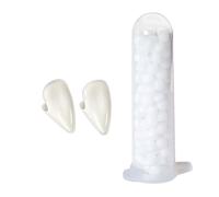 JUCHRZEY Halloween Vampiro Colmillos Dientes Falsos con Pegamento para Dientes Vampiro Dentaduras Prop Resina Zombie Mascarada Dientes para Fiesta Maquillaje Vestir