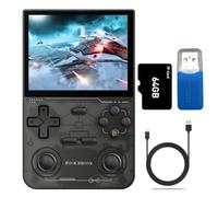 JUCHRZEY K36 Reproductor de Juegos portátil Joystick Dual Pantalla IPS de 3,5 Pulgadas Consola de Videojuegos portátil 40+ emuladores 16000+ Videojuegos Batería de 3500 MAh para emulador PSP