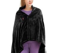 JUCHRZEY Mantón con calefacción USB Manta eléctrica con 3 Niveles de calefacción Poncho con calefacción portátil Poncho Suave y portátil para Acampar y Caminar