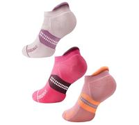 Juclise Calcetines de compresión Coolmax Bamboo para correr, invisibles, para mujer, con absorción de (FR/ES, Números, 38, 42, Regular, Regular, Doble Rosa Claro+Rosa Polvorienta+Sandia Roja)